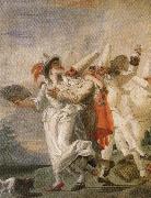 Giambattista Tiepolo Pulcinella in Love Spain oil painting artist